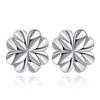 Pendientes de aguja de plata Jingdong Pinduoduo S925, joyería de plata para mujer, pendientes de copo de nieve con un ciervo simple coreano