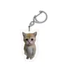 Transfronterizo Nuevo 2Dcheems Expresión Inútil Perro Escultura de Arena Shiba Inu Musculoso Malvado Divertido Llavero Acrílico