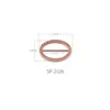 Ropa interior Traje de baño Bikini Traje de baño Decoraciones Colgante Colgante Anillo Ovalado Accesorios Metálicos Redondos Hebilla Ajustable