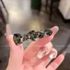 Presilha de cabelo de alta qualidade estilo coreano com laço e strass, um novo design delicado e luxuoso para mulheres, perfeita para prender franjas laterais e fios soltos