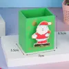 Novos Artesanato em Madeira Criativo Porta-Canetas Temático de Natal Papai Noel Árvore de Natal Atmosfera Festiva Porta-Canetas Decorativo