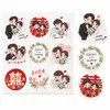 Pegatinas personalizadas para bodas, etiquetas personalizadas para dulces, etiquetas adhesivas para recuerdos de boda, pegatinas decorativas para regalos y suministros de boda