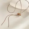 Pendientes Colgantes de Estrella de Caballo de Madera Diseño Sencillo Cadena de Suéter de Gama Alta Anillo Conjunto de Joyería de Moda Tendencia