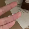 Pendientes Mini de Caramelo Rosa de Plata de Ley S925, Estilo Dulce y Femenino, Pendientes Exquisitos de Circonita de Nicho para Mujer