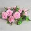 Atacado do Fabricante Trepadeiras de Rosas Simuladas, Tiras de Rosas, Trepadeiras de Flores Artificiais, Decoração de Casamento Trepadeiras Planas Grandes