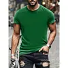 [Camiseta de Algodón Talla Europea] Sudaderas de Manga Corta de Color Sólido para Hombre Camiseta de Manga Corta con Cuello Redondo Camiseta de Manga Corta a Cuadros Camisa