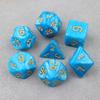 Grupo de corrida de dados acrílicos DND transfronteiriço PRTG tabuleiro de jogo jogo de tabuleiro digital multifacetado cor DIY chaveiro pingente