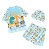 Nuevo Traje de Baño Infantil Conjunto de Tres Piezas para Niños Tiburón Dinosaurio Traje de Baño para Bebés y Niños de Todas las Tallas