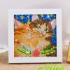 Nuevo rompecabezas 5D de diamantes para bricolaje, pintura de diamantes pegada a mano para niños, serie de animales de dibujos animados de diamantes, arte de diamantes