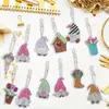 Llavero 5D12 de Navidad DIY con pintura de diamantes, colgante de cristal de diamante acrílico de doble cara