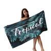 Toalha de Praia Impressa Digitalmente Personalizada 90*180 com Alta Absorção de Água e Proteção Solar Xale Grande para Viagem e Fotos na Praia