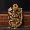 Estilo tibetano fluxo reverso escultura em osso de iaque Shitoulin Vajra Dakini Adai Buda pingente amuleto escultura em osso peça cultural para pendurar acessório ornamental