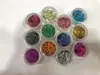 Pegatinas de Cristal para Uñas, Fragmentos Asimétricos, Papel de Concha de 12 Colores, Papel de Caramelo, Pegatinas Láser de Fototerapia, Papel de Concha