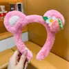 Linda Diadema de Cabeza de Oso de Amor Tridimensional Orejas de Peluche de Celebridad de Internet Dibujos Animados Diadema para Lavado de Cara Accesorios para el Cabello Versátiles de Celebridad de Internet Venta al por Mayor