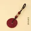 Mineral Crudo Cinabrio Sutra del Corazón Llavero Colgante Arena Dorada Púrpura de Alto Contenido Año del Zodiaco Colgante para Bolso Joyería al por Mayor