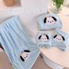 Toalla de baño estilo ins falda de baño con velcro de alta apariencia juego de tres piezas para dormitorio estudiante una pieza absorbente toalla de baño ponible venta al por mayor