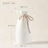 Vaso de Flor de Estilo Cream Nordic para Sala de Estar com Listras Verticais Brancas Decoração de Arranjo de Flores Vaso de Plástico Moderno Simples