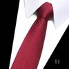 Corbata de Poliéster Seda de Alta Gama Sarga Dorada 7.5cm Corbata Formal para Etiqueta de Boda Fabricante Stock Listo