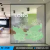 Adesivo de Logotipo Gradiente Fosco para Vidro de Escritório da Empresa Película de Privacidade para Vidro Personalizada Translúcida mas Não Transparente