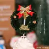Decoración Pastel Navideño 2025 Moño Campana Enchufe Árbol de Navidad de los Deseos Estrella de Cinco Puntas Vela Decoración para Hornear