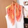 Pañuelo Cuadrado Retro Francés de los 70 para Mujer, Pañuelo de Seda de Alta Gama para el Trabajo, Elegante y con Estilo, Combinado con una Camisa, Pañuelo Pequeño, Chal para Protección Solar