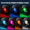 Luz de Flash Nueva para Coche y Motocicleta, Luz Táctil Multifunción, Luz de Advertencia RGB Colorida, Luz Trasera Táctil, Luz de Avión