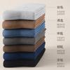 Meias de Terry Masculinas Hengyuanxiang 26ª Outono e Inverno Espessadas 100% Algodão Meia de Toalha Cano Médio Cor Sólida Meias Bordadas 3 Pares