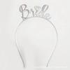 Diadema de metal con letras 'bride' accesorios para el pelo de fiesta europeos y americanos diadema colorida decoración de corona de boda hebilla para el pelo