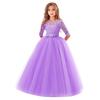 Amazon venda quente vestido infantil manga longa casamento flor menina vestido Ebay venda quente europeu e americano princesa vestido menina