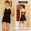 Miaozi lencería sexy para mujer sexy gasa transparente tentación dulce con volantes tirantes camisón traje 2512