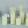 Vela Digital LED de Vidrio Simulado Luz de Llama Oscilante Romántica para el Hogar, Fiesta de Navidad, Accesorios de Ambiente, Adornos