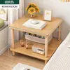 Alternativa a la mesa de noche: Mesa de noche moderna simple, Estante de almacenamiento pequeño, Mesa pequeña de pie, Madera maciza, Color de madera natural simple