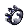 Anillo de acero inoxidable Anillo de acero de titanio para hombres europeos y americanos Joyería de acero de titanio Anillo de corona Anillo de cruz