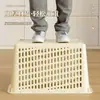 Cesta de almacenamiento de plástico caja de almacenamiento de artículos de escritorio rectangular cesta pequeña para guardar refrigerios y juguetes de jardín de niños
