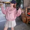 Chaqueta corta texturizada casual para mujer, nueva moda otoño 2026, casual, dulce, moderna con ribete de encaje