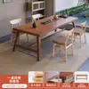 Conjunto de Mesa de Chá e Cadeiras de Madeira Maciça, Uma Mesa e Cinco Cadeiras, Apartamento Pequeno, Mesa de Centro Simples, Mesa de Chá para Varanda, Mesa de Chá para Negociação na Sala de Estar