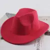 Fedora de lã, chapéu de cowboy, estilo étnico masculino e feminino, chapéu de sol estilo europeu e americano para casais primavera e verão, chapéu de jazz