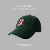 Tio Hu Ji original letra B boné de beisebol dos homens estilo ocidental rosto olhando pequeno soft top pontiagudo boné nicho design chapéu mulheres
