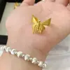 Anillo de Mariposa Artesanal Italiano para Dibujar Anillo de Mariposa Deslustrado de Apertura Estilo Frío para Mujer Sentido de Diseño de Nicho