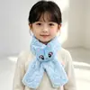 Bufanda de Felpa Nueva con Cruz para Niños con Diseño de Muñeco 3D, Calentador de Cuello Cálido para Niños y Niñas en Otoño e Invierno, Venta al por Mayor