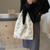 Bolso de mano con diseño de mariposa de encaje, bolso de lona artístico coreano de moda, bolso informal de gran capacidad para estudiantes, 2024