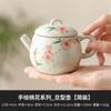 Fábrica pintada à mão flor de pêssego denier em forma de bule pequeno pote único cerâmica de alta qualidade kung fu tea set bule com filtro jogo de chá