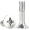 Acero Inoxidable 304 Avellanado Cruz Aflojar Tornillo Cabeza Plana Aflojar Tornillo Media Rosca Tornillo M3M4M5M6