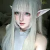 Venta Caliente Transfronteriza Halloween Mascarada Brillo Fino Orejas de Hada Goma Suave Fiesta Cosplay Orejas Puntiagudas elfo