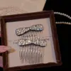 Peine para recogido coreano de lujo ligero de alta gama con lazo y pedrería, moderno y versátil, un accesorio para el cabello de moda para la parte posterior de la cabeza