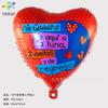 Nuevo globo de aluminio de 18 pulgadas con forma de corazón español con confesión romántica Te amo globo de decoración de fiesta de cortejo del Día de San Valentín