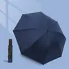 Paraguas Grande para Protección Solar y de Lluvia, Adecuado para Hombres y Mujeres, Estudiantes, Plegable, Reforzado, Resistente al Viento, Paraguas para Dos Personas, Duradero, con Recubrimiento Negro
