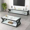 Mesa de centro mueble de TV combinación sala de estar hogar apartamento pequeño balcón mesa de té mesa de té de vidrio templado simple moderna mesa