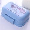Caja de Jabón Impresa con Tapa abatible Caja de Jabón para Artículos de Tocador de Baño Plástico de Baño Caja de Jabón Impresa con Drenaje para Viaje Multiusos