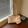 Bolso de Mano Coreano Nuevo 2026 Nueva Moda Versátil Ligero para el Trabajo Bordado Bolso Tote de Hombro